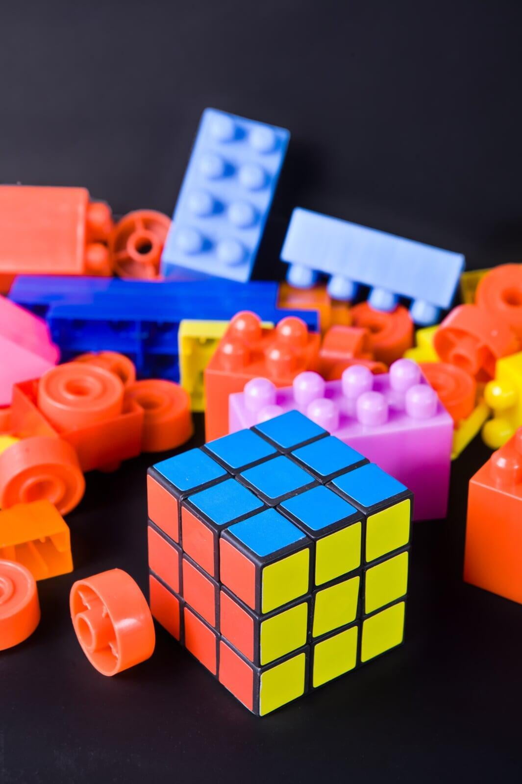 Lego Pieces and Rubick's Cube